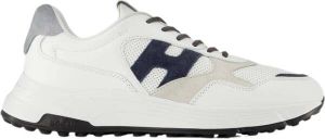Hogan Witte en Blauwe Leren Sneakers Model Hxm5630Er90 Wit Heren