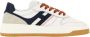 Hogan Heren Witte Leren Sneakers met Blauwe Contrast H White Heren - Thumbnail 1