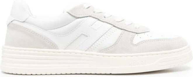 Hogan Luxe stoffen sneakers voor modieuze mannen White Heren