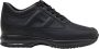 Hogan Interactive Leather sneakers with laces Zwart Heren - Thumbnail 1