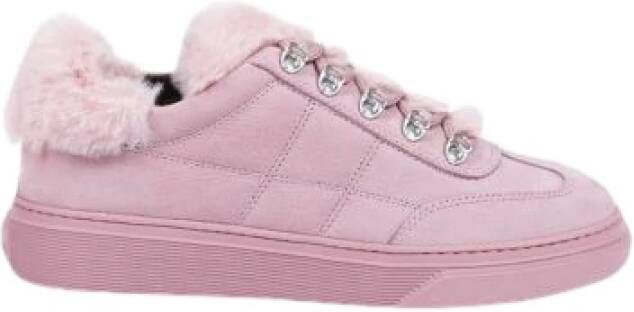 Hogan Sportieve Gewatteerde Lage Sneakers voor Dames Roze Dames