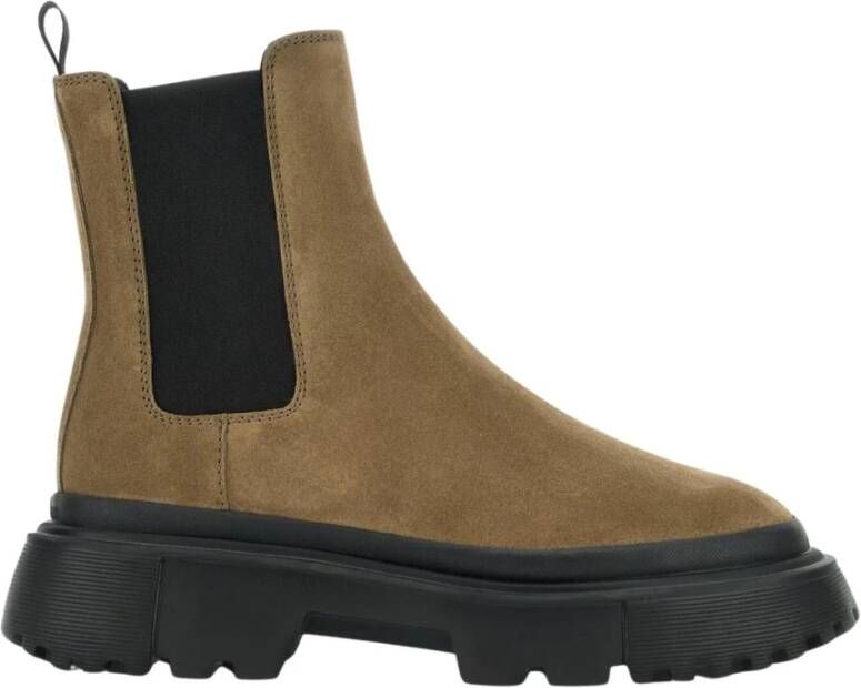 Hogan Stijlvolle Beige Enkellaarzen Aw23
