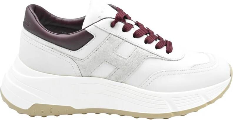 Hogan Stijlvolle Bordo Panna Veterschoenen