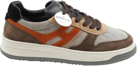 Hogan Stijlvolle Bruine Suède Sneakers Bruin Heren