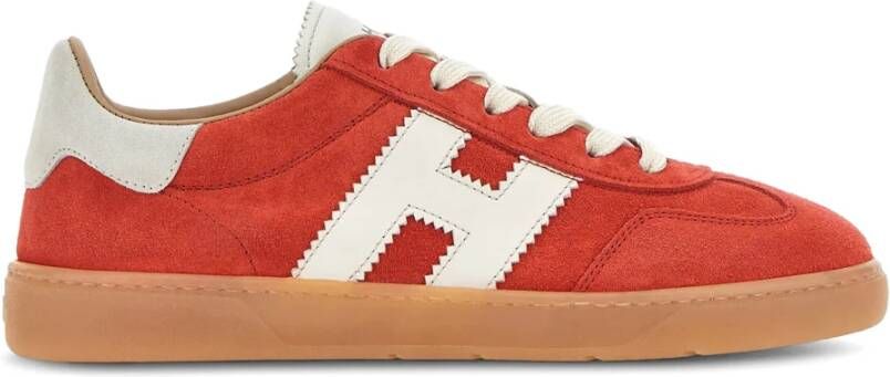 HOGAN Lage Sneakers Dames Cool Allacciato Maat: 39 Materiaal: Suède Kleur: Rood