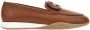 Hogan Stijlvolle Bruine Leren Platte Schoenen Brown Dames - Thumbnail 1