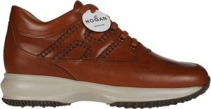 Hogan Stijlvolle Leren Schoenen Bruin Dames