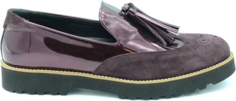 Hogan Stijlvolle Loafer Mocassins voor Dames Purple Dames