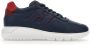 Hogan Blauw en Rood Interactieve Leren Sneaker Blue Heren - Thumbnail 2