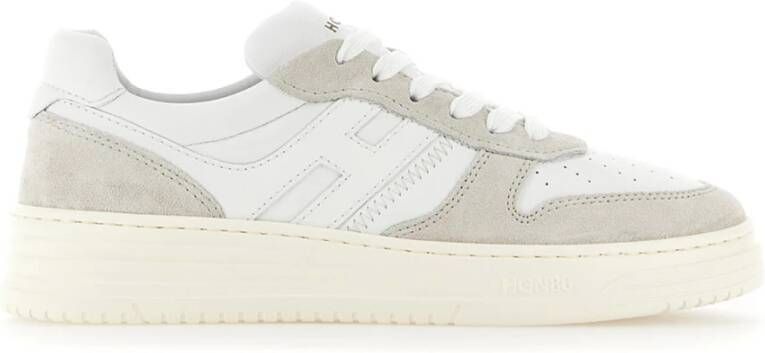 Hogan Sneakers van glad leer met suède inzetstukken White Heren