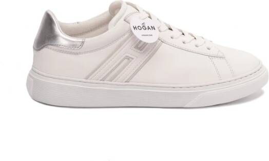 Hogan Witte Leren Sneakers met Metalen Inzetstukken Multicolor Dames