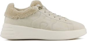 Hogan Stijlvolle suède sneakers voor vrouwen Beige Dames