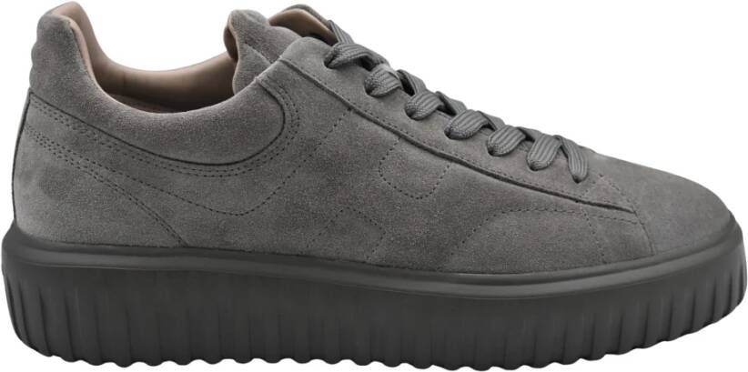 Hogan Stijlvolle Veterschoenen in Moeras Kleur