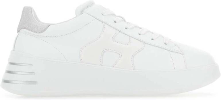 Hogan Stijlvolle witte leren sneakers White Dames