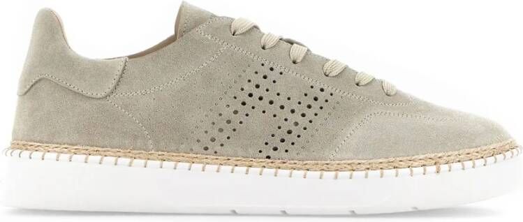 Hogan Stoere Beige Suède Sneakers Beige Heren