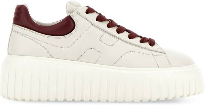 Hogan Strepen Sneakers Ivoor Sportief Veelzijdige Lijnen Beige Dames
