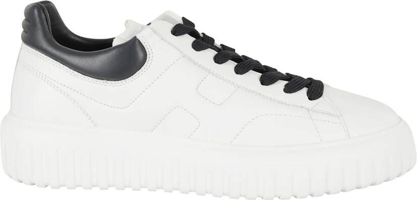 Hogan Strepen Veterschoenen Zwart Wit
