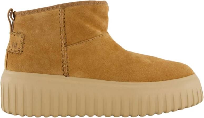 HOGAN Enkellaarsjes Dames Sue Booty Gz Maat: 42 Materiaal: Suède Kleur: Cognac