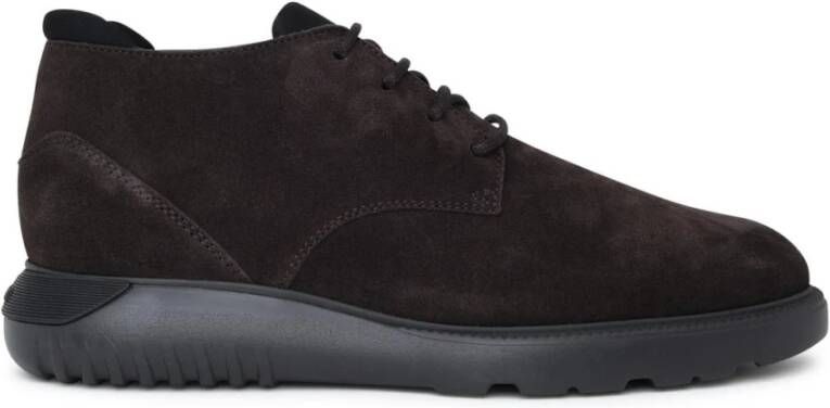 Hogan Suède Desert Boots met Scuba-Effect Details Brown Heren