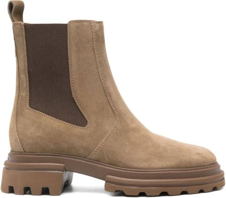 Hogan Suede Elastische Enkellaarzen