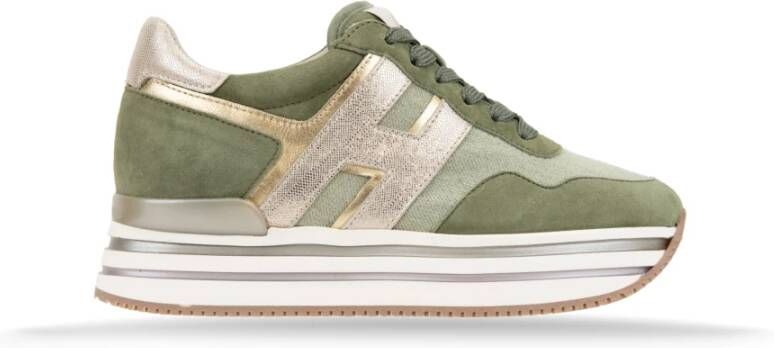Hogan Suède en glitter vetersneakers