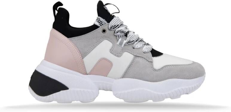 Hogan Suede Fabric Lace-Up Sneakers