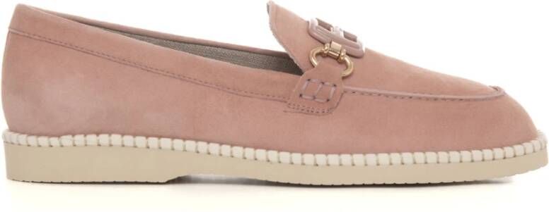 Hogan Suède Loafer met Chrome Steel Logo