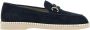 Hogan Klassieke Suede Moccasin Loafers Blue Dames - Thumbnail 1