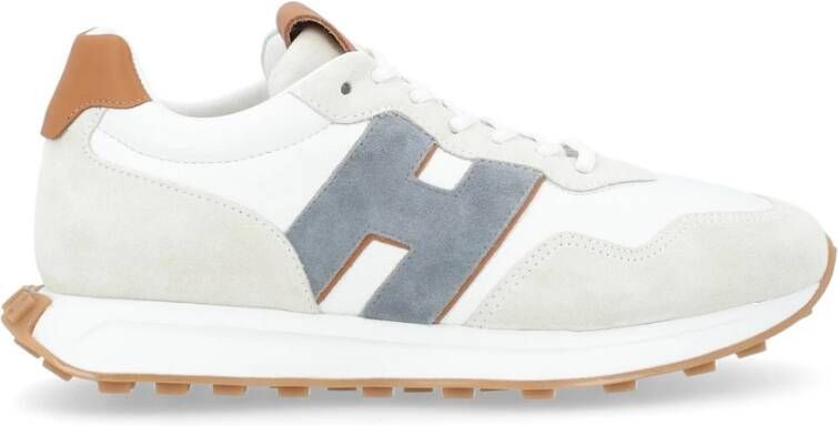 Hogan Suede Sneaker in wit en beige Multicolor Heren