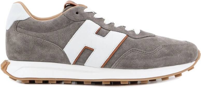 Hogan Suede sneakers met logo patch