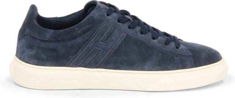 Hogan Marineblauwe Suède Lage Sneakers Blauw Heren