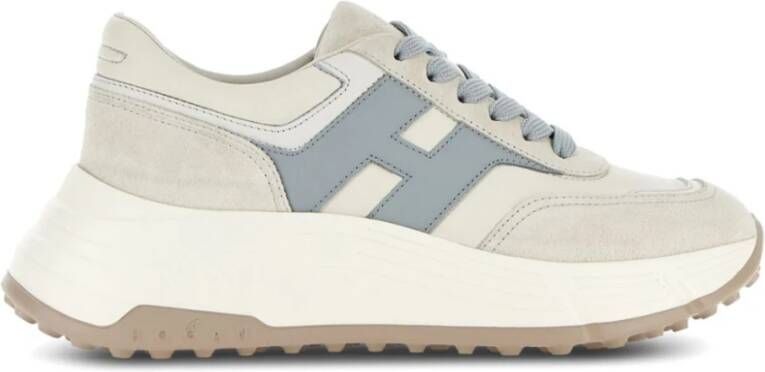 Hogan Suède Veterschoenen Grijs