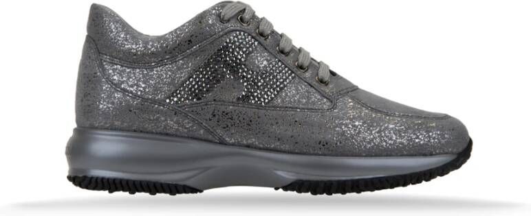 Hogan Suède Vetersneakers met Merkdetail