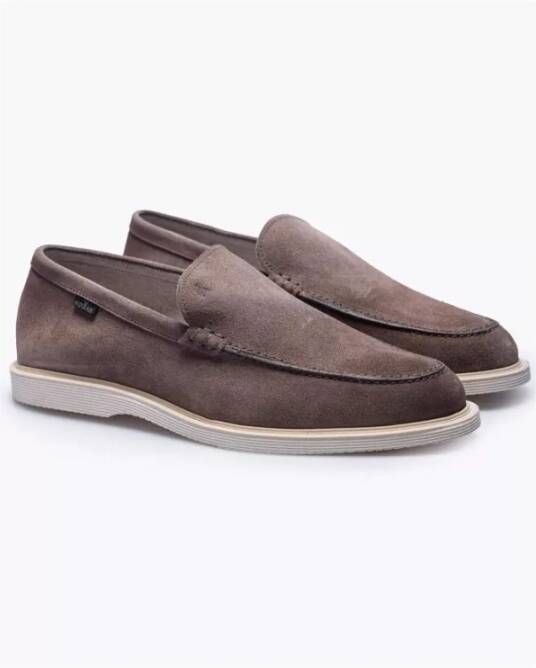 Hogan Taupe Suède Loafers voor Heren Beige Heren