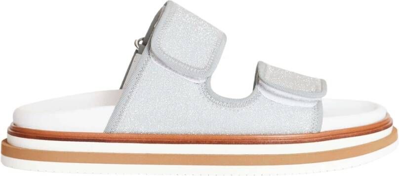 Hogan Teenslippers Sliders Grijs Dames