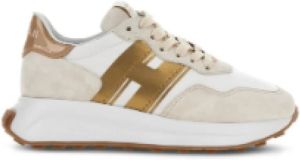 Hogan Suède Sneakers met Bedrukte Details Grijs Dames