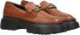 Hogan Stijlvolle Leren Loafers met Profielzool Brown Dames - Thumbnail 1
