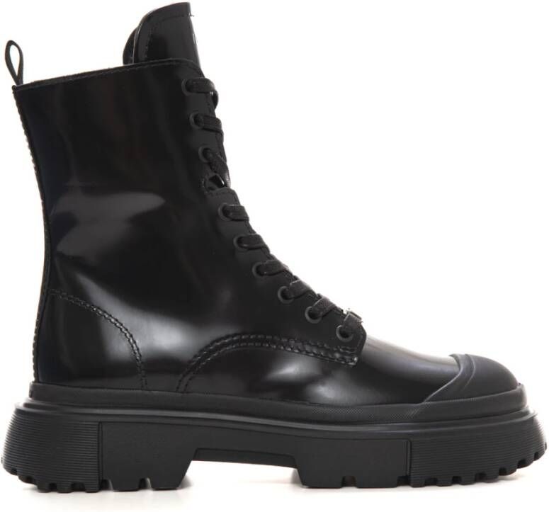 Hogan Stijlvolle Bootie voor Vrouwen Black Dames