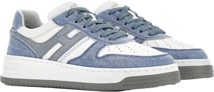 Hogan 137K Wit Medium Jeans Sneakers Blue Dames