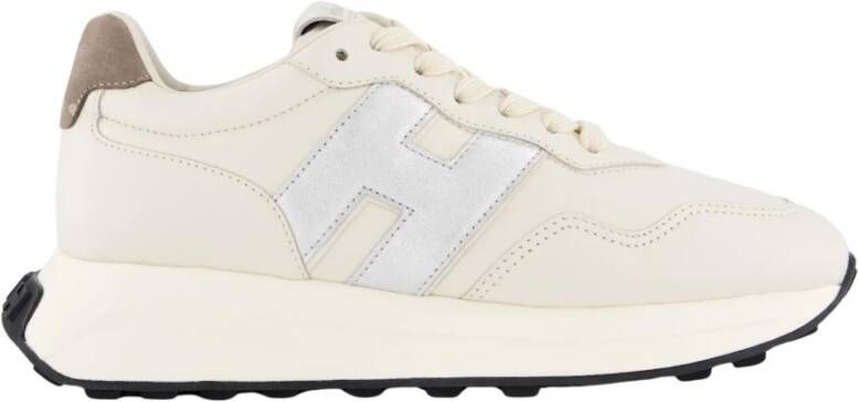 Hogan Veterschoenen met patch Beige Dames