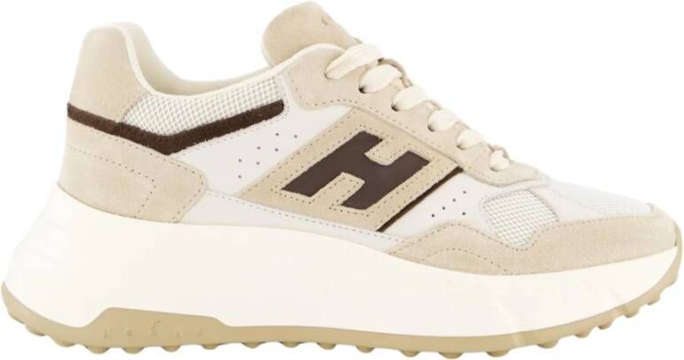 HOGAN Lage Sneakers Dames H669 Allacciato H Maat: 40 5 Materiaal: Suède Kleur: Beige - Foto 1