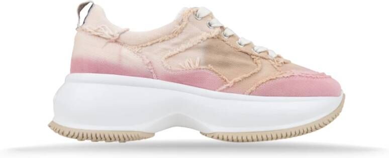 Hogan Veterschoenen voor dames van stof en leer