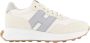 HOGAN Lage Sneakers Dames H641 Allacciato Maat: 39 Materiaal: Suède Kleur: Wit - Thumbnail 1