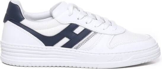 Hogan Vintage Stijl Sneakers Wit Blauw White Heren