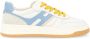 Hogan Witte blauwe en gele leren sneakers White Heren - Thumbnail 1