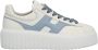 Hogan Witte en blauwe leren sneakers White Dames - Thumbnail 1