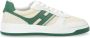 Hogan Witte en Groene Leren Sneakers Vintage Stijl White Heren - Thumbnail 1