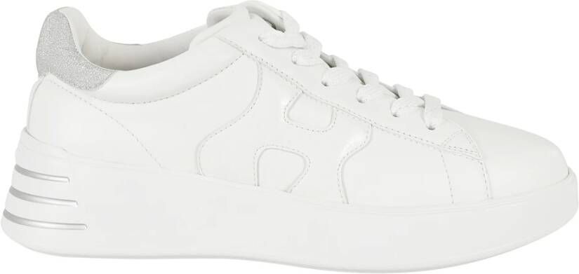 Hogan Witte en Zilveren Veterschoenen
