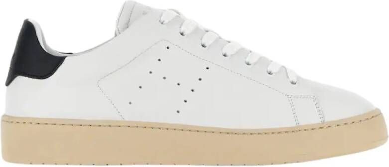 Hogan Witte Geperforeerde Sneakers Schoon-Gesneden Zool