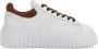 Hogan Witte Leren Sneakers met H-Stripes White - Thumbnail 1